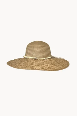 Beaded Wide Brim Patterned Hat
