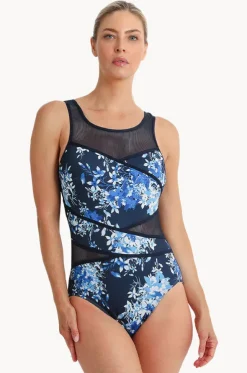 Blissful Taped High Neck One Piece