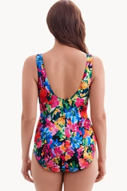 Blooming Bouquet Ruffle Cross Over One Piece