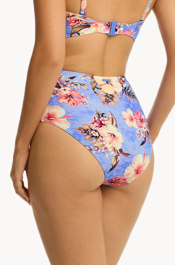 Blue Hawaii Gathered High Waist Pant