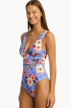 Blue Hawaii Spliced One Piece