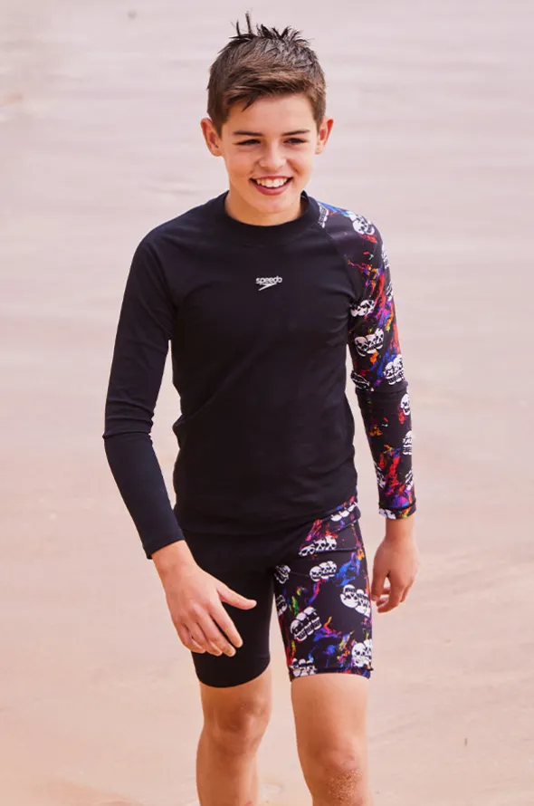 Boys Skull V Cut Jammer