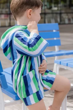 Boys Stripe Terry Towel Cover Up
