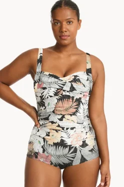 Calypso Twist Front Boyleg One Piece