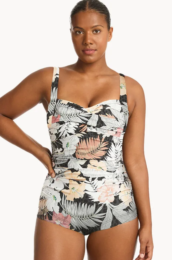 Calypso Twist Front Boyleg One Piece