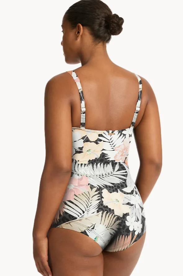 Calypso Twist Front Boyleg One Piece