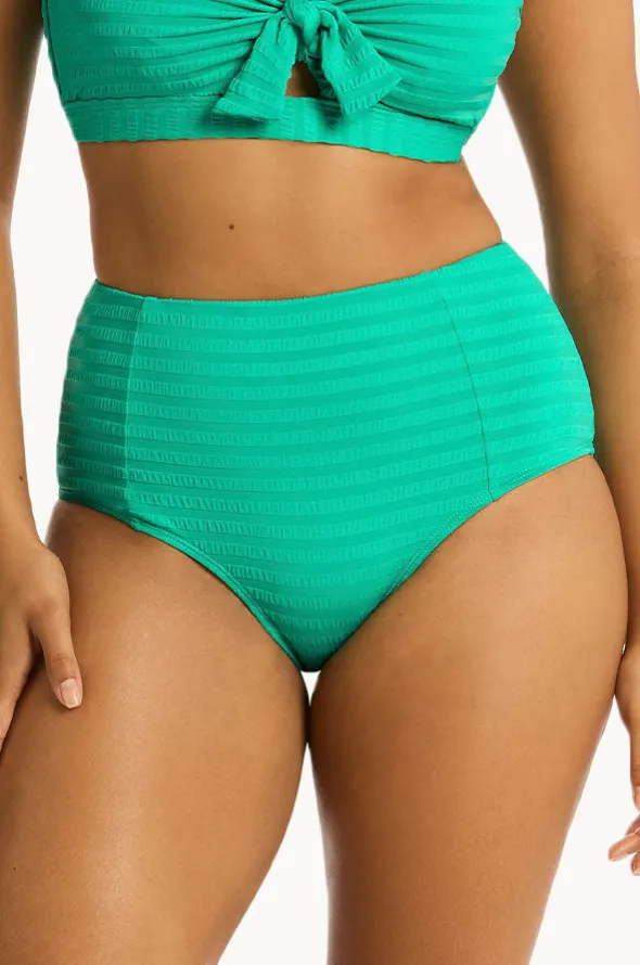 Capri Panelled High Waist Pant