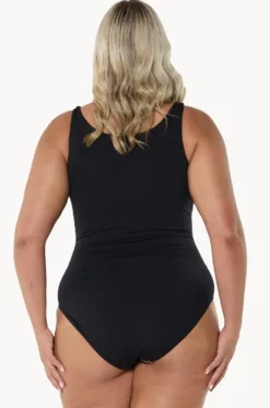 Caribbean Zip High Neck One Piece