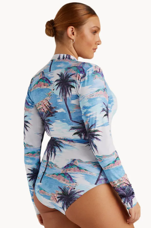 Cartolina Ruched Long Sleeve Sunsuit