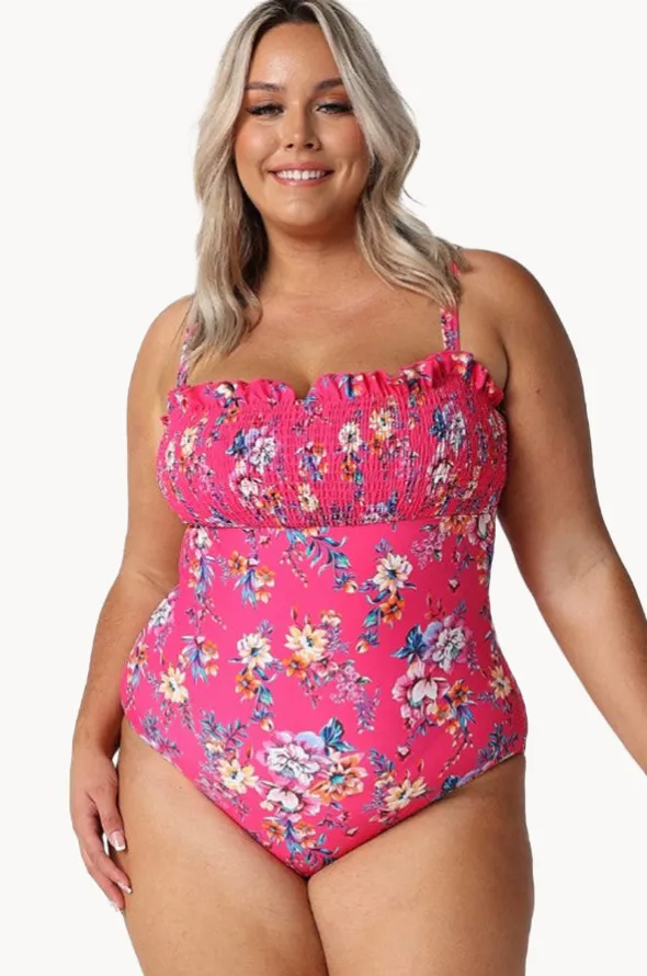 Castaway Shirred Bandeau One Piece