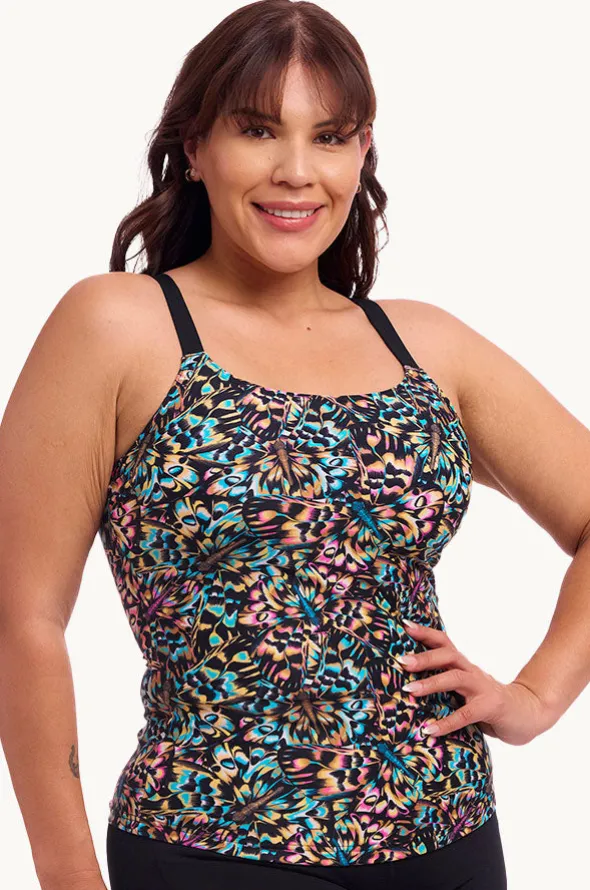 Copper Cluster Scoop Neck Tankini Separate