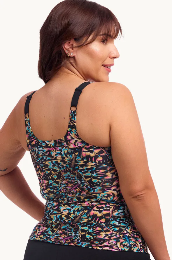 Copper Cluster Scoop Neck Tankini Separate