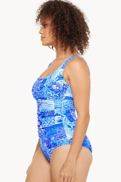 Delta Gathered Square Neck One Piece