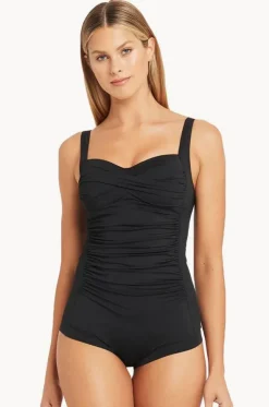 Eco Essentials Twist Front Boyleg One Piece