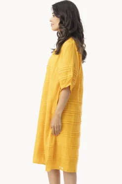 Essentials Cotton Gauze Pleated Dress