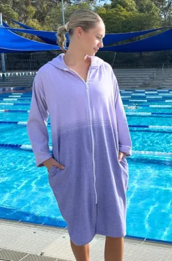 Fade Hooded Towelling Robe L/XL