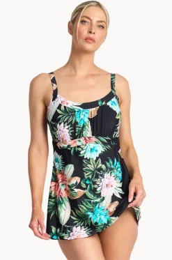 Floral Empire Swim Dress