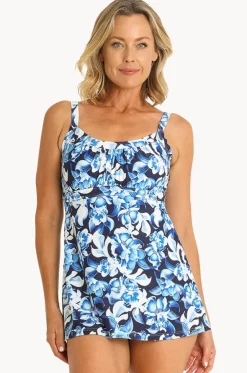Floral Empire Swim Dress