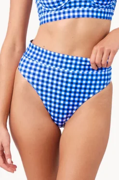 Gingham High Cut High Waist Bottom