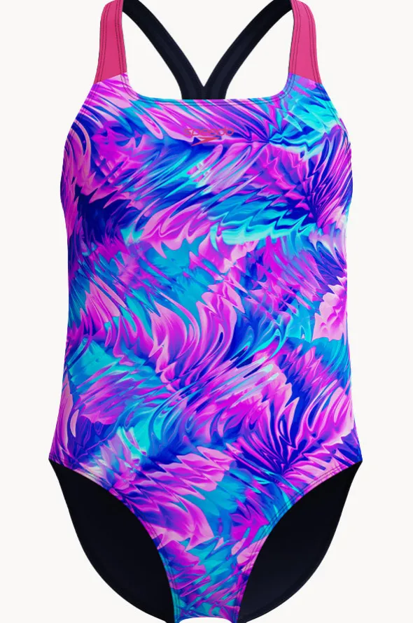 Girls Allover Print Powerback One Piece