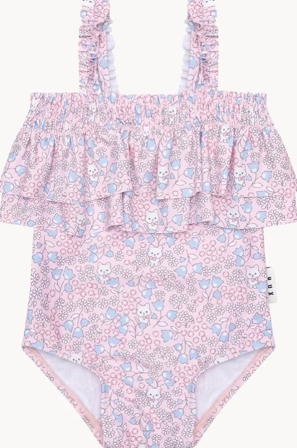 Girls Bluebell Floral Frill One Piece