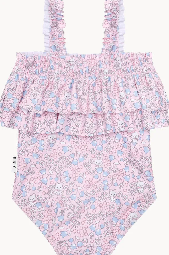Girls Bluebell Floral Frill One Piece