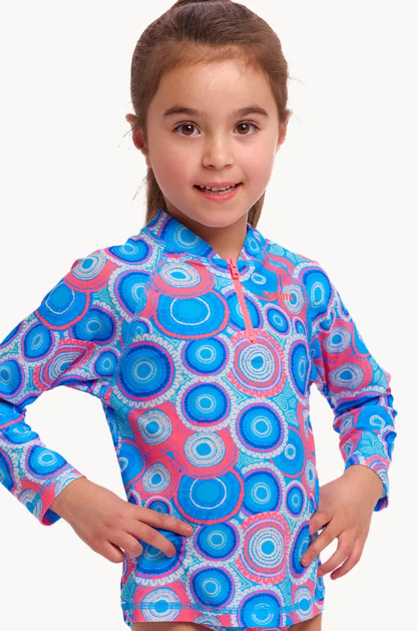 Girls Bundjalung Blue Suntop