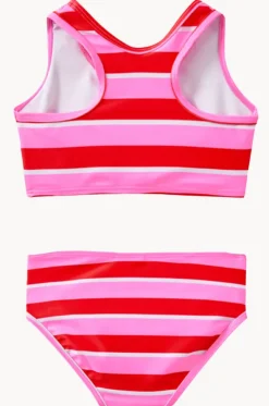 Girls Candy Stripe Crop Set
