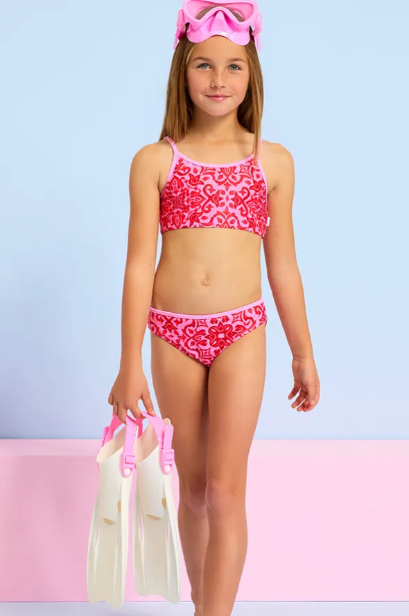 Girls Capri Tile Crop Set