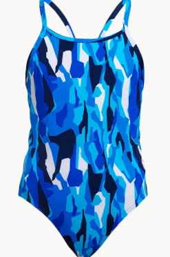 Girls Chaz Michael Diamond Back One Piece