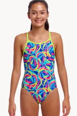 Girls Choppy Waters Diamond Back One Piece
