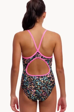 Girls Copper Cluster Diamond Back One Piece