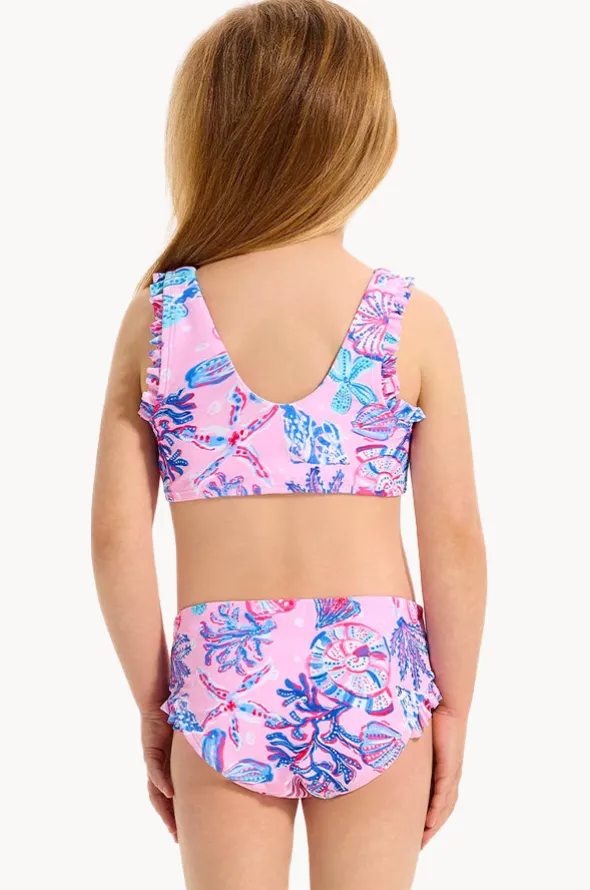 Girls Coral Sea Frill Crop Set
