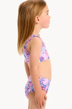 Girls Coral Sea Frill Crop Set
