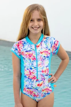 Girls Cosmik Crush Short Sleeve Sunsuit