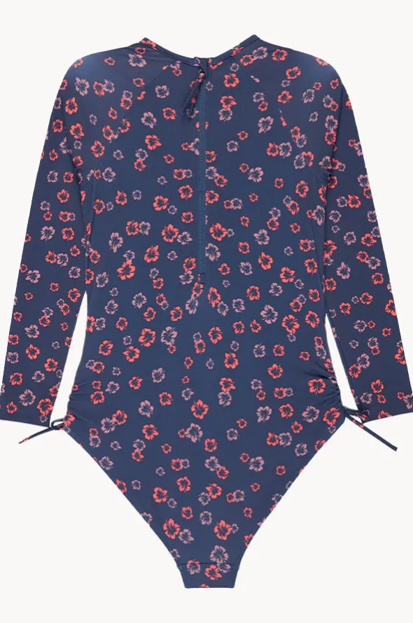 Girls Cute Ditsy Long Sleeve Sunsuit