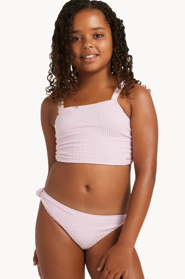 Girls Daisy Check Crop Tank Set