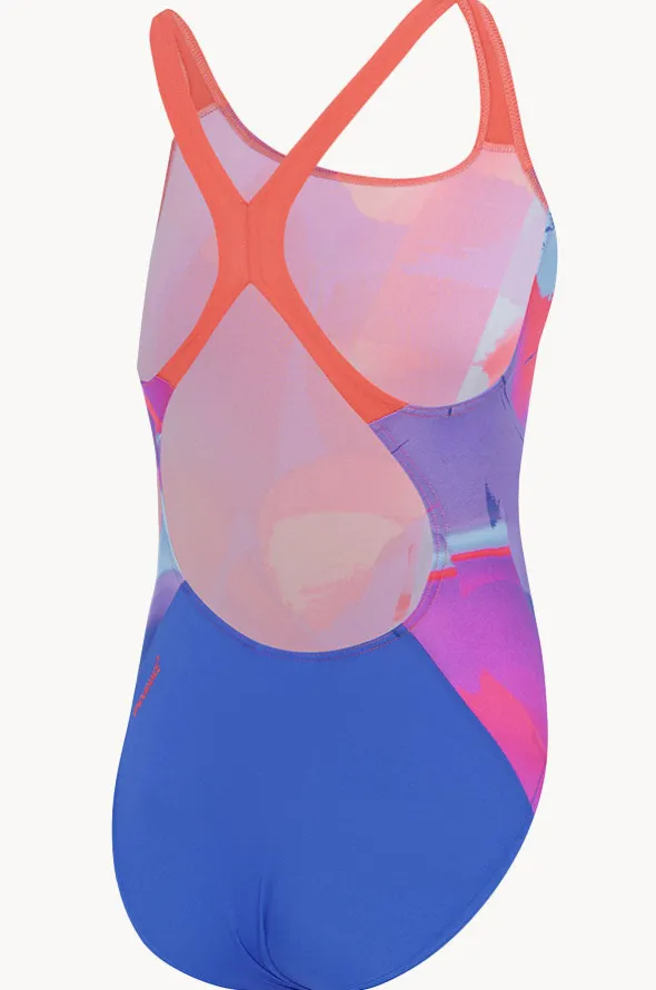 Girls Digital Allover Powerback One Piece