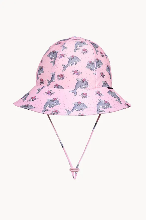 Girls Dolphin Ponytail Bucket Sunhat
