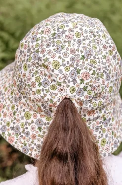 Girls Floret Ponytail Bucket Hat