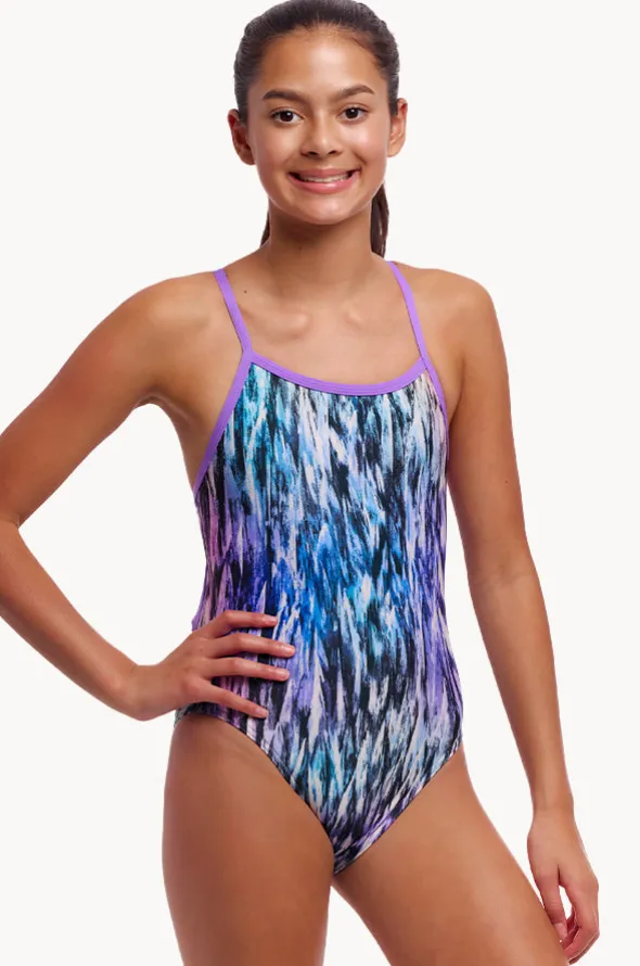 Girls Fly Dye Single Strap One Piece