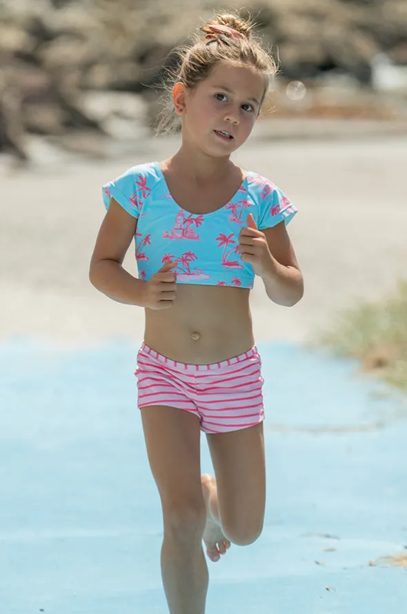 Girls Lighthouse Island Crop Suntop Set