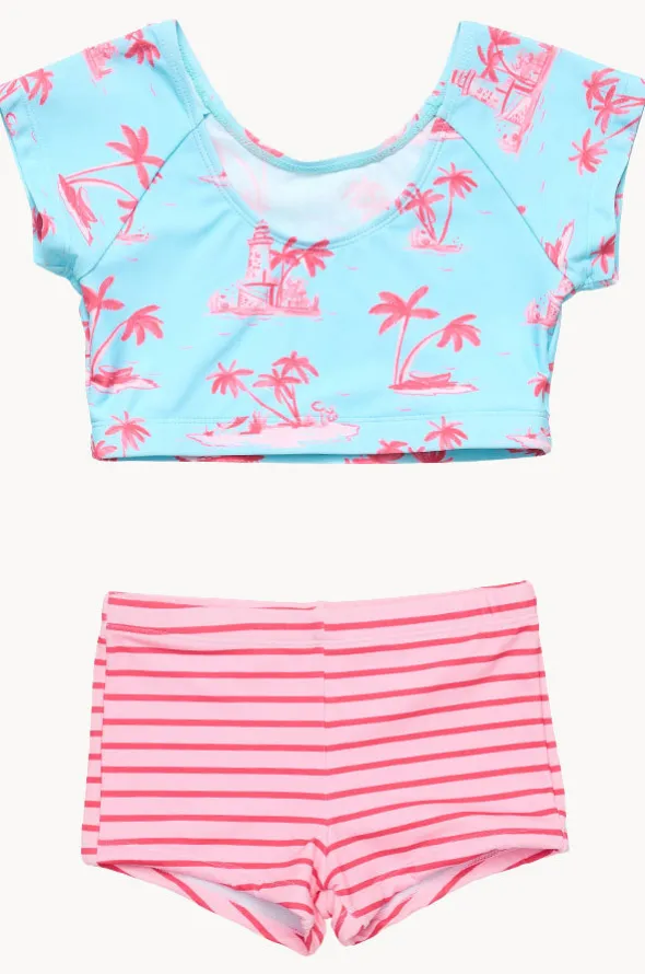 Girls Lighthouse Island Crop Suntop Set