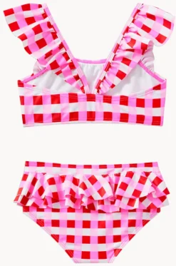 Girls Lollipop Check Crop Set