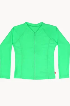 Girls Long Sleeve Zip Suntop