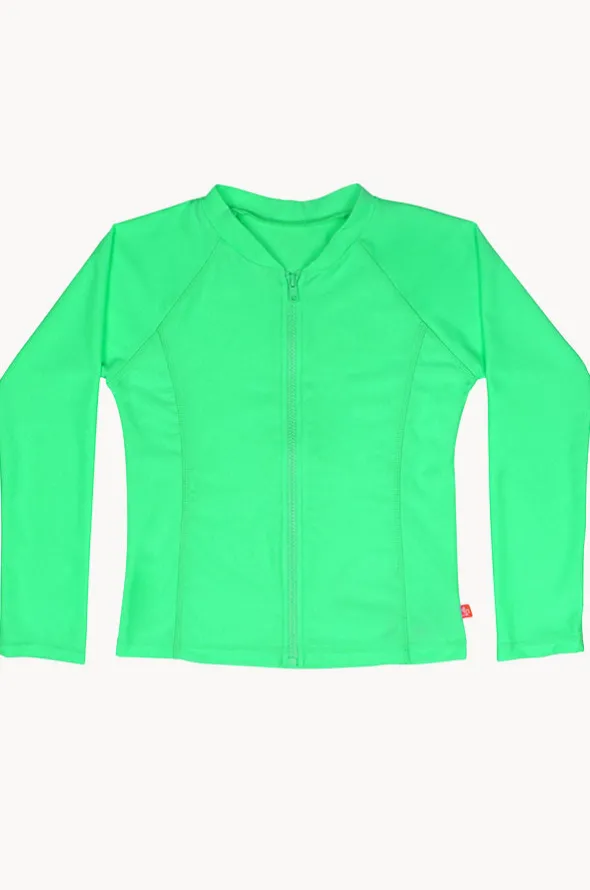Girls Long Sleeve Zip Suntop