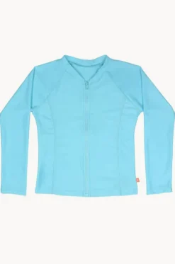 Girls Long Sleeve Zip Suntop