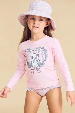 Girls Meow Meow Suntop Set