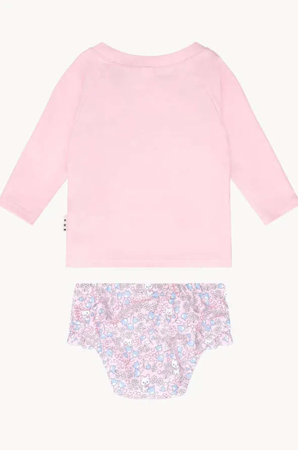 Girls Meow Meow Suntop Set