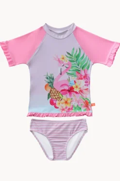 Girls Miss Vacay Short Sleeve Suntop Set